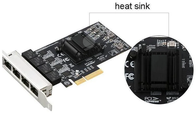 Alt view image 13 of 17 - 2.5Gbps Network Adapter Card Realtek RTL8125B Ghip PCIE Gigabit Ethernett Adapter Card 4 RJ45 Connectors eokCXOY