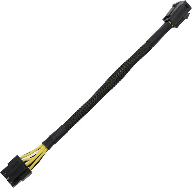 Alt view image 9 of 15 - ATX 4 Pin to Motherboard CPU 8 Pin (4+4 Detachable) Converter Adapter Extension Sleeved Cable for Power Supply with ATX 4 Pin Port 9.5-inch