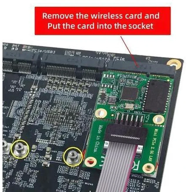 Alt view image 10 of 14 - 2.5Gbps 2500Mbps to Mini PCI-E PCI Express GBE Gigabit 1000Mbps Ethernet Network LAN Cable Adapter for Desktop Motherboard
