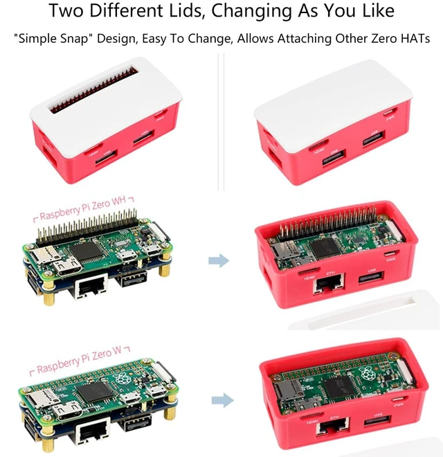 Alt view image 10 of 14 - Ethernet/USB HUB Box with ABS Case for Raspberry Pi Zero 2W/ 2WH/ Zero W/Zero WH/Zero, with 1x RJ45 10/100M Ethernet Port and 3X USB 2.0 Ports Compatible with USB 2.0/1.1
