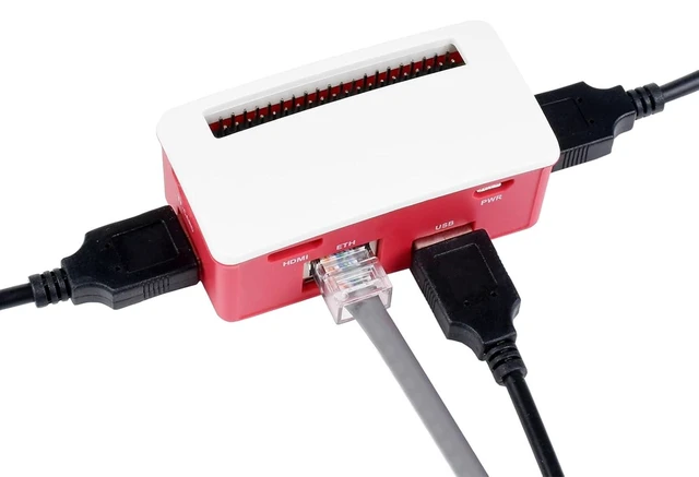 Alt view image 8 of 14 - Ethernet/USB HUB Box with ABS Case for Raspberry Pi Zero 2W/ 2WH/ Zero W/Zero WH/Zero, with 1x RJ45 10/100M Ethernet Port and 3X USB 2.0 Ports Compatible with USB 2.0/1.1