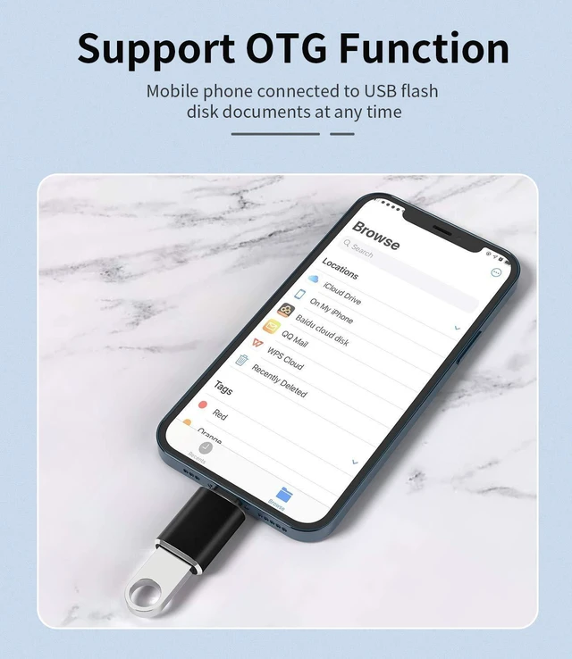 Alt view image 14 of 14 - for iPhone OTG Adapter Lightning to USB Dongle Camera Card Reader Flash Drive Mouse Keyboard U Disk MIDI 3.0 Hub 11 12 13 14 Pro Max Mini Xr X Xs Plus for iPad Air Piano Data Sync Converter
