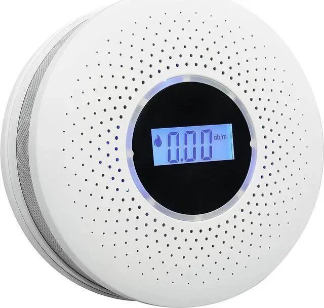 Alt view image 8 of 14 - WISDUM Smoke and Carbon Monoxide Detector 2-in-1 CO Smoke Alarm Detector with LCD Display and Sound Light Alarm for Home Garage Office RV