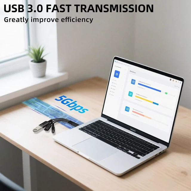 Alt view image 12 of 14 - USB C 3.5mm Audio Adapter (3in1) Type C to Aux Headphone for iPhone 17 16 15 USB 3.0 Jack Splitter Cable Cord Charger Dongle OTG Dual Charging for iPad Car Adaptor DAC Compatible for Samsung