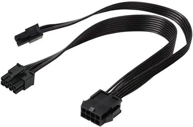 Alt view image 13 of 15 - ATX CPU 8 Pin Female to Motherboard 8 Pin Male + 4 Pin Male Power Supply Cable EPS 12V for Motherboard Converter Adapter Power Extension Cable 16 Inches