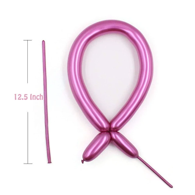 Alt view image 12 of 14 - Balloons for Animal Making - 100PCS Long Twisting Balloons Kit with Pump, Eye Stickers, Metallic & Chrome Mixed Color for Birthday Festival