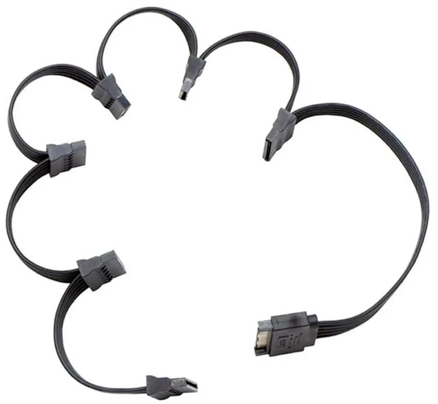 Alt view image 13 of 19 - SATA Power Extension Cable 15 Pin SATA Male to Female Extender Cable Adapter for HDD Hard Drive 30inch 70cm (1 to 6)