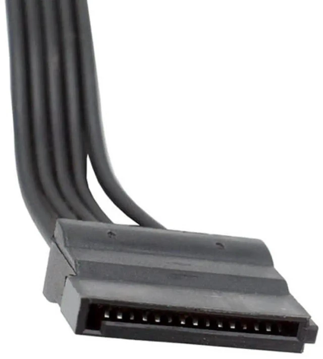 Alt view image 16 of 19 - SATA Power Extension Cable 15 Pin SATA Male to Female Extender Cable Adapter for HDD Hard Drive 30inch 70cm (1 to 6)