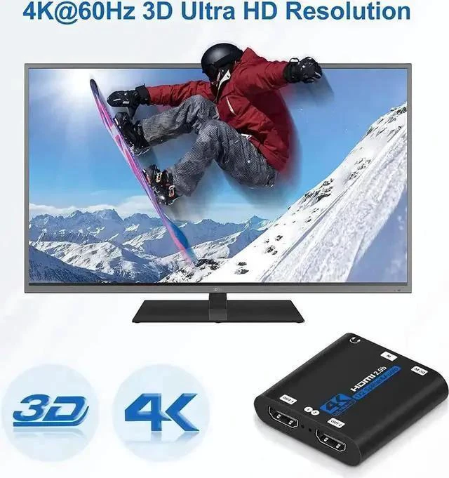 Alt view image 14 of 14 - Vszerda 4K@60Hz HDMI Splitter 1x2, HDMI Splitter 1 in 2 Out for Dual Monitor, Supports Auto Scaling, HDCP 2.2, HDMI 2.0b, RGB 8:8:8, HDR 10, 3D for /5 Fire Stick Cable Box