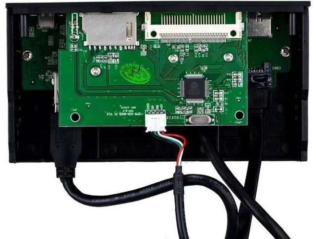 Alt view image 7 of 12 - 5.25 Inch Internal Multi-Function Front Panel Media Card Reader, Built-in USB 3.0, USB-C, eSATA Port, Supports CF/SD/MS/XD/M2/MS Pro Duo Memory Cards for Desktop PC Optical Drive Bay