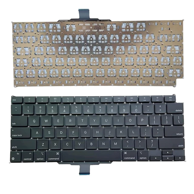 Alt view image 9 of 10 - Aokyitzm New US Keyboard with Flex Cable and Screw Kit EMC 3598 Replacement for MacBook Air 13" Retina Display A2337 Late 2020