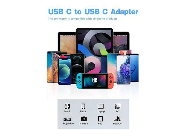 Alt view image 14 of 14 - WISDUM 80Gbps USB C Female to Female Adapter (240W Fast Charging and 8K@60Hz Video) USB C Coupler Bidirectional Converter for iPad, MacBook,Thunderbolt 5/4 and Type-C Devices (2Pack)