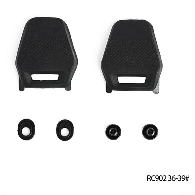 Alt view image 12 of 14 - Replaceable Heel Pads for RC901 RC902 RC903 Road Bike Shoes, ABS Wear-Resistant Shoe Repair Accessories, 3x3cm Black Replacement Parts, for RC900 S/M/L Sizes