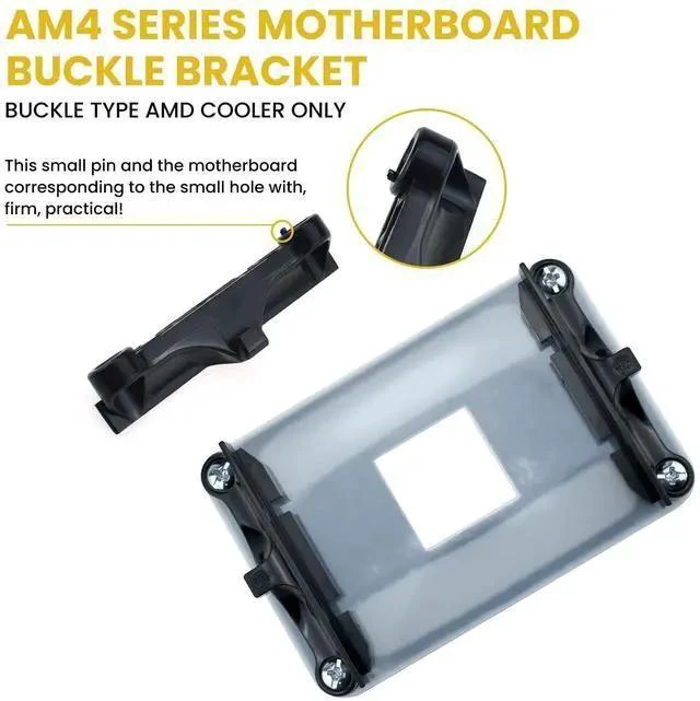 Alt view image 4 of 4 - 2026 Updated AM4 Backplane Back Durable CPU Heatsink Bracket Motherboard CPU Fan Cooling Mounting Sheet Plate for AM4 AMD Socket Metal Back Plate CPU Heatsink Bracket Backplane Backplate Back Sheet