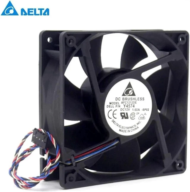 Alt view image 8 of 12 - AFC1212DE 12038 12cm 120mm DC 12V 1.6A pwm ball fan thermostat inverter server cooling fan for Delta