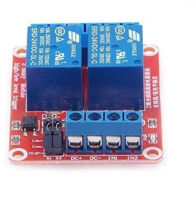 Alt view image 9 of 12 - WISDUM 2pcs DC 24V 2 Channel Relay Module with Isolated Optocoupler High and Low Level H/L Level Trigger Module Triggered by DC 24V