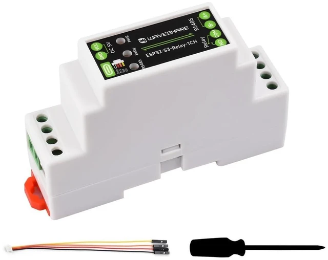 Alt view image 6 of 10 - Industrial 1-Ch ESP32-S3 WiFi Relay Module, Supports RS485/WIFi/Bluetooth Control, Contact Rating of Relay up to 10A 250VAC/30VDC, with Multiple Isolation Protection Circuits, Rail-Mount Case