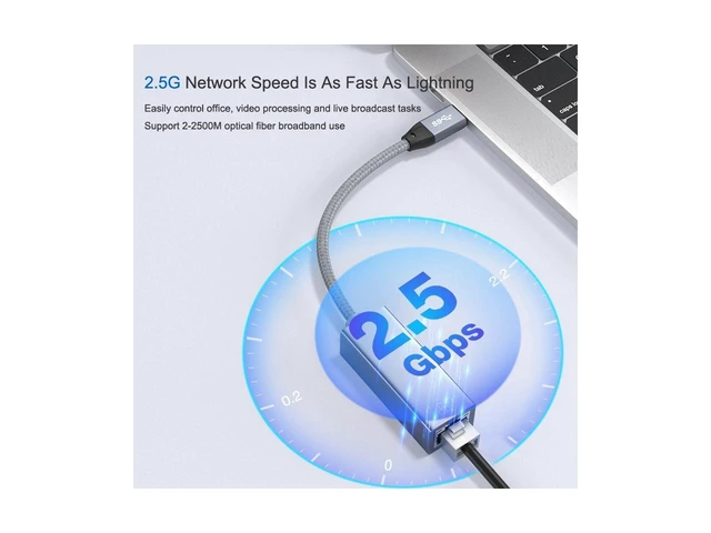 Alt view image 17 of 20 - 2.5G USB to RJ45 Interface Ethernet USB 3.0 LAN Adapter RTL8156 Wired USB 3.0 2500M External Network Converter for Windows 7/ 8/10 MacBook Ethernet eokCXOY