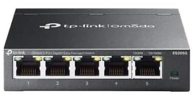 Alt view image 6 of 10 - TP-Link Omada 5 Port Gigabit Easy Managed, Switch, VLAN, Auto Loop Prevention, IGMP Snooping, Fanless, Managed by Omada, Durable Metal w/Shielded Ports(ES205G)
