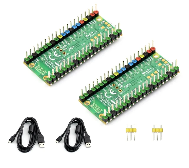 Alt view image 8 of 14 - (2PCS) Pico 2 W with Color-Coded Pre-Soldered Header Compatible with Raspberry Pi Pico 2 W Microcontroller, 2.4GHz 802.11n Wireless LAN WIFI4 and Bluetooth 5.2, RP2350 Dual-Core& Dual-Architecture