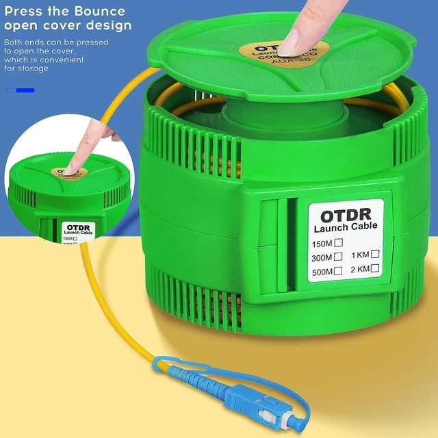 Alt view image 8 of 10 - SAIVXIAN OTDR Dead Zone Eliminator Fiber Optic Transmission Launch Cable Box SC/UPC-SC/UPC 1KM Singlemode Fiber Optic Testing Extension line Transmission Cable Ring Test Tools 1000m Test Tool