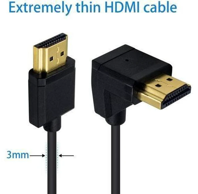 Alt view image 14 of 14 - WISDUM 4K 90 Degree HDMI Cable 6inch/15cm, Extremely Thin Down Angled HDMI Male to Male Cable for 3D and 4K Ultra HD TV Stick HDMI 2.0 Cord