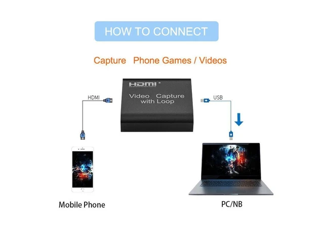Alt view image 16 of 20 - 4K HDMI Capture Card USB 2.0 1080P Grabber Phone Video Capture with Loop Output Game Recording Device For Youtube Live Streaming PS4 IOS Phone HDV XBox one