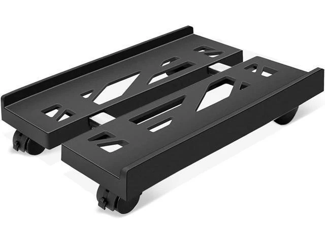 Alt view image 8 of 14 - Computer Tower Stand, Adjustable CPU Stand Cart, Mobile PC Stand with Rolling Casters, CPU Raise Fits Most PC Gaming Office Desk Accessories - Black