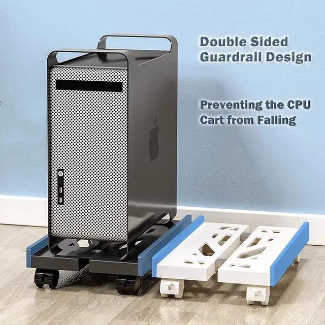 Alt view image 13 of 14 - Computer Tower Stand, Adjustable CPU Stand Cart, Mobile PC Stand with Rolling Casters, CPU Raise Fits Most PC Gaming Office Desk Accessories - Black