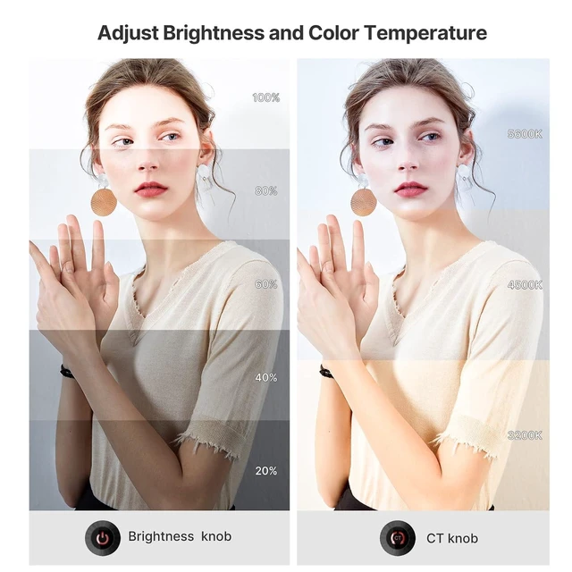 Alt view image 8 of 12 - VoltSync LED Video Light, VL81 On Camera Light with 3 Cold Shoe Rechargeable 3000mAh Battery Bicolor Dimmable 3200K-5600K CRI95+ Portable Photography Photo Lighting Panel for YouTube DSLR Camcorder Vl