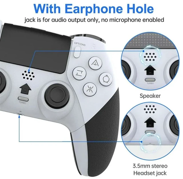 Alt view image 11 of 11 - For PS4/PS4 Pro/PS4 Slim Console Wireless Bluetooth Controller Gamepad PC Wired Joystick Controle Gaming Accessories B