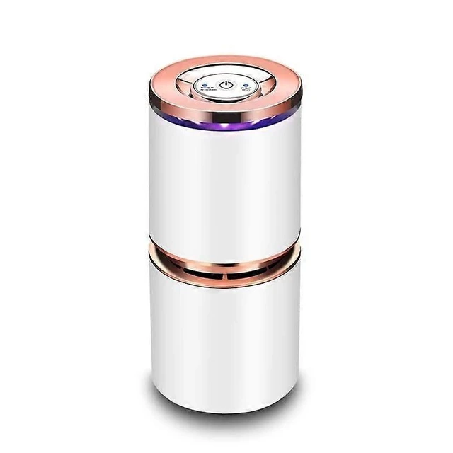 Alt view image 11 of 12 - Ecocleanpath Mini USB Air Purifier for Car & Desk, Super Quiet with 7-Color LED Light, No Filter Needed (White)