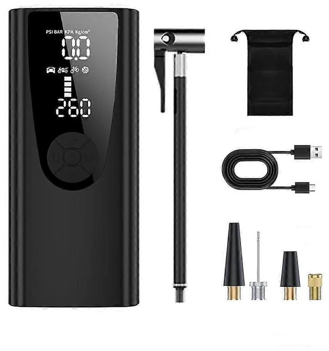 Alt view image 6 of 10 - Ecocleanpath Cordless Tire Inflator 150PSI Portable Air Compressor with LED Light & Digital Gauge - Car, Bike, Ball Pump