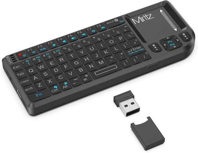 Alt view image 8 of 14 - Mini Wireless Keyboard, Mini Bluetooth Keyboard with Sensitive Touchpad, 2.4G/Bluetooth 5.1 Dual Mode Rechargeable Portable, for Smart TV/PC/Tablet/Phone, Works with Fire TV Stick/Raspberry Pi