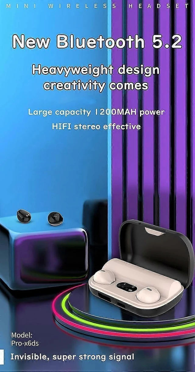 Alt view image 8 of 10 - Mini Bluetooth 5.2 Invisible In-Ear Earphones, IPX5 Waterproof, Fast Charging, Hi-Fi Sound for Sports & Travel (White)