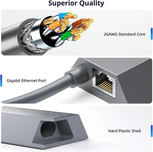 Alt view image 13 of 14 - Starlink Ethernet Adapter Gen 2 (Plug and Play) Starlink utr-211 V2 Router Gigabit Ethernet Dongle, Fast & Stable Connection Starlink Standard Actuated Gen2 Splitter RJ45 Wired Network Extender