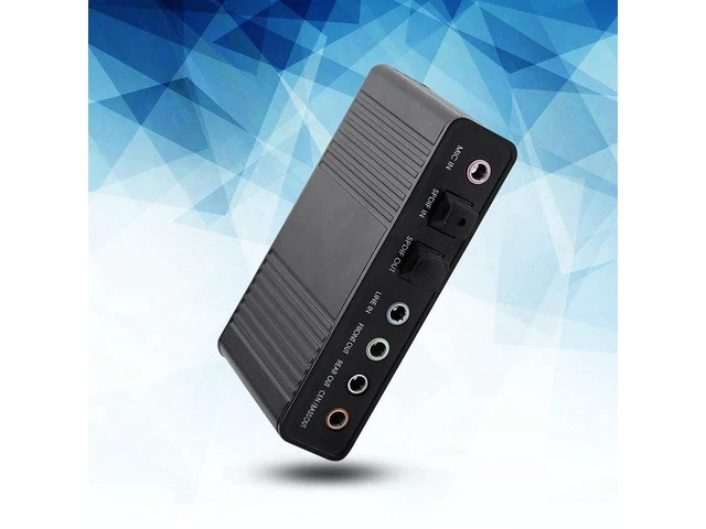Alt view image 7 of 10 - 5.1 USB Audio Sound Card with SPDIF, External USB Sound Card Adapter for PC Laptop Audio, Support 48/44 KHz Sampling Rate, Black