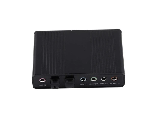 Alt view image 6 of 10 - 5.1 USB Audio Sound Card with SPDIF, External USB Sound Card Adapter for PC Laptop Audio, Support 48/44 KHz Sampling Rate, Black