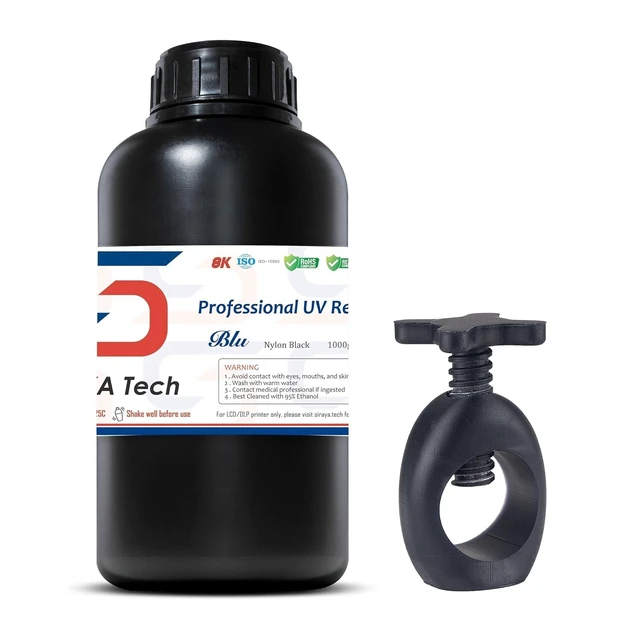 Alt view image 8 of 14 - Siraya Tech Blu Nylon 3D Printer Resin Nylon-Like Strong and Precise High-Resolution 405nm UV-Curing Rapid Resin for LCD DLP 3D Printer and 8K Capable (1kg, Nylon Black)