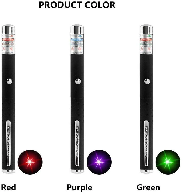 Alt view image 10 of 12 - Laser Pointer Pen 900Mile Strong Green Blue Red Light Visible Beam Lazer 3 Packs