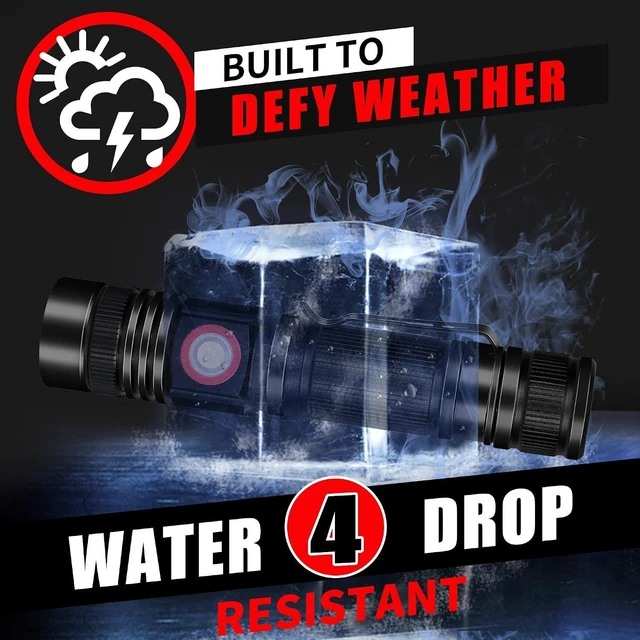 Alt view image 10 of 14 - DARKBEAM LED Flashlights Rechargeable USB 2000 High Lumens, Small and Bright Pocket Flashlight, Zoomable Water Resistant Handheld Flash Light for Camping, Outdoor, Emergency with Battery, 2 Pack
