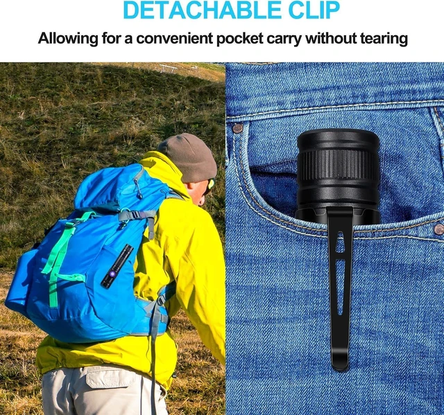 Alt view image 14 of 14 - DARKBEAM LED Flashlights Rechargeable USB 2000 High Lumens, Small and Bright Pocket Flashlight, Zoomable Water Resistant Handheld Flash Light for Camping, Outdoor, Emergency with Battery, 2 Pack