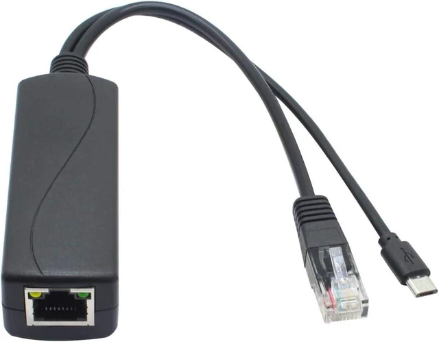 Alt view image 11 of 14 - ANVISION 4-Pack 5V PoE Splitter, 48V to 5V 2.4A Adapter with Micro USB Plug, IEEE 802.3af Compliant, for IP Camera, Tablets, Dropcam or Raspberry Pi and More, AV-PS05-1