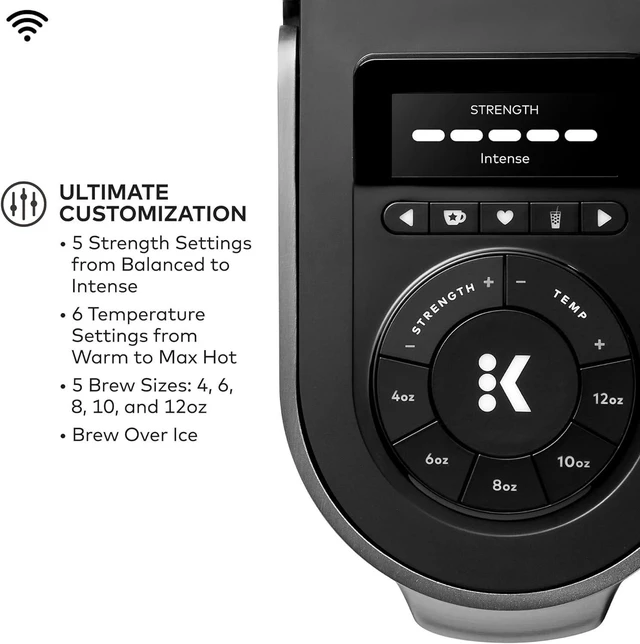 Alt view image 12 of 14 - Keurig K-Supreme Plus SMART Coffee Maker, Single Serve K-Cup Pod Coffee Brewer, BREWID and MultiStream Technology, 78 Oz, Black