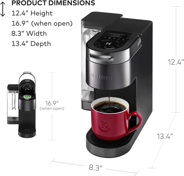 Alt view image 14 of 14 - Keurig K-Supreme Plus SMART Coffee Maker, Single Serve K-Cup Pod Coffee Brewer, BREWID and MultiStream Technology, 78 Oz, Black