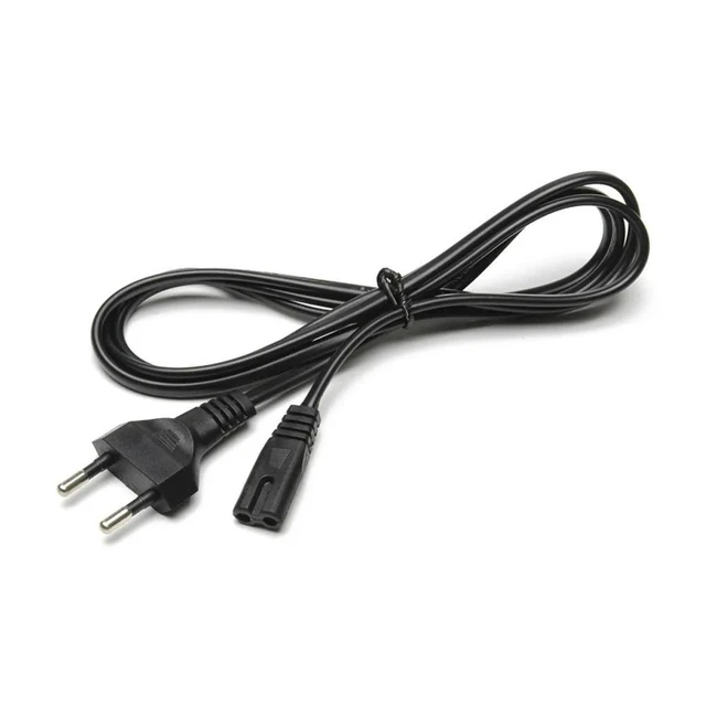 Alt view image 12 of 13 - 2Pin Prong EU to C7 Extension Cable Power Supply Cord IEC AC Power Cable Charging Cable for Laptop LED Light Flashlight