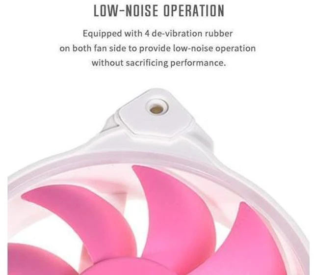 Alt view image 11 of 14 - ID-COOLING ZF-12025-PINK Case Fan 120mm 5V 3 PIN ARGB Cooling Fan MB Sync, 4 PIN PWM Speed Control Fans for Radiator/CPU Cooler/Computer Case