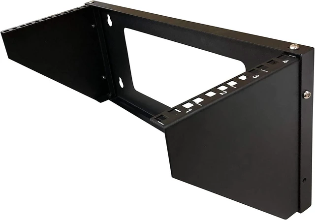 Alt view image 8 of 14 - Wall Mount Rack 4U Vertical & Horizontal Rack 19Inch Wall Mountable Server Rack Heavy Duty Max Load 66-150 LBS Network Open Rack for Patch Panel/Data/AV/IT/Computer & Studio Equipment (4U)