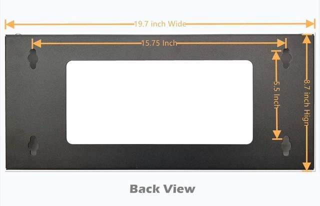 Alt view image 11 of 14 - Wall Mount Rack 4U Vertical & Horizontal Rack 19Inch Wall Mountable Server Rack Heavy Duty Max Load 66-150 LBS Network Open Rack for Patch Panel/Data/AV/IT/Computer & Studio Equipment (4U)