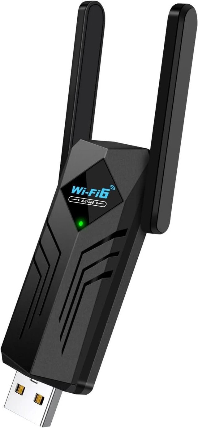 Alt view image 8 of 14 - USB WiFi 6 Adapter with Bluetooth Dual 3dBi Antennas 5GHz/2.4GHz Dual Band Wireless Network Adapter for Desktop PC Laptop Windows 11/10/7 Gaming Streaming Stable Connection